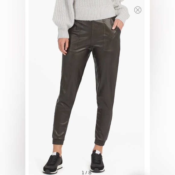 Spanx | “Like Leather” Joggers | Black | Small | Excellent Condition - Picture 1 of 9